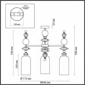 Потолочная люстра Odeon Light Bizet 4855/3C в Покачах - pokachi.mebel24.online | фото 3