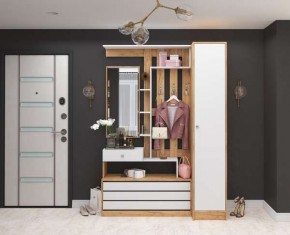 Прихожая Ямайка Дуб крафт золотой/Белый в Покачах - pokachi.mebel24.online | фото