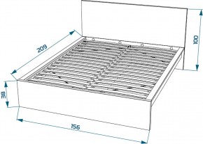 S00975 Варма Сэнг 140 кровать, 156х208х100/38, белый в Покачах - pokachi.mebel24.online | фото 3