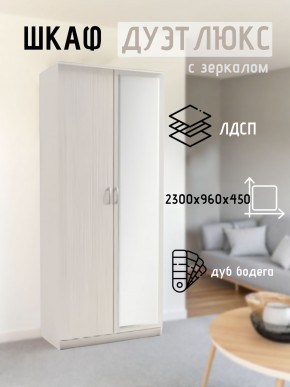 Шкаф 2-х створчатый Дуэт Люкс с зеркалом в Покачах - pokachi.mebel24.online | фото 5