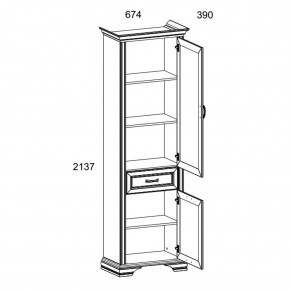 Шкаф 2D1S, MONAKO, цвет Сосна винтаж/дуб анкона в Покачах - pokachi.mebel24.online | фото 3