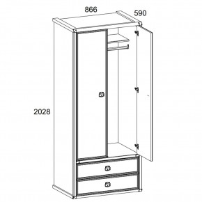 Шкаф 2DG2S, MAGELLAN, цвет Сосна винтаж в Покачах - pokachi.mebel24.online | фото 2