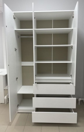 Шкаф 3-ств. с 3 ящиками "Бьянко" в Покачах - pokachi.mebel24.online | фото 2