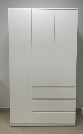 Шкаф 3-ств. с 3 ящиками "Бьянко" в Покачах - pokachi.mebel24.online | фото 3