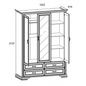 Шкаф 3D4S Z, MONAKO, цвет Сосна винтаж в Покачах - pokachi.mebel24.online | фото 1