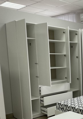Шкаф 4-ств. с 3 ящиками "Бьянко" в Покачах - pokachi.mebel24.online | фото 2