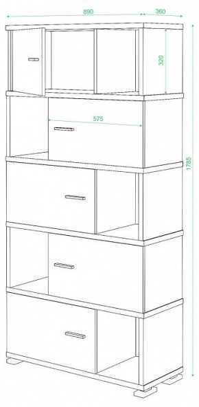 Шкаф комбинированный Домино СБ-30/5 в Покачах - pokachi.mebel24.online | фото 2