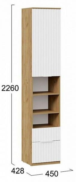 Шкаф комбинированный Хилтон Исп. 2 в Покачах - pokachi.mebel24.online | фото 8