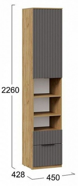 Шкаф комбинированный Хилтон Исп. 2 в Покачах - pokachi.mebel24.online | фото 8