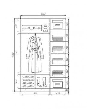 Шкаф-купе ХИТ 22-4-14-77 (420) в Покачах - pokachi.mebel24.online | фото 3