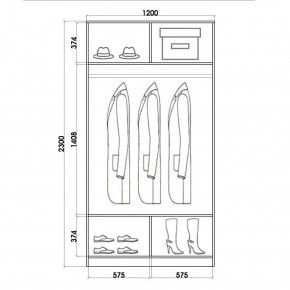 Шкаф-купе ХИТ 23-4-12/2-11 (420) в Покачах - pokachi.mebel24.online | фото 2