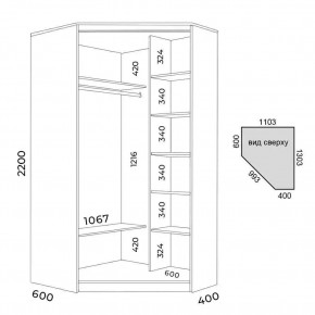 Шкаф-купе ХИТ-У-R-22-64-15 в Покачах - pokachi.mebel24.online | фото 3