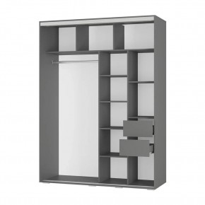 Шкаф-купе Крафт-6 1.6 м ШКК-06 (графит) в Покачах - pokachi.mebel24.online | фото 2