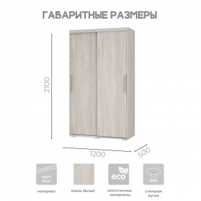 Шкаф-купе ШКК-11 (ясень белый) в Покачах - pokachi.mebel24.online | фото 7