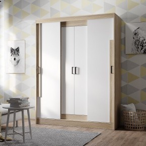 Шкаф-купе Смарт ШКК-06 (дуб сонома/белый) в Покачах - pokachi.mebel24.online | фото