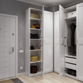 Шкаф МАКС однодверный узкий, цвет белый в Покачах - pokachi.mebel24.online | фото 4