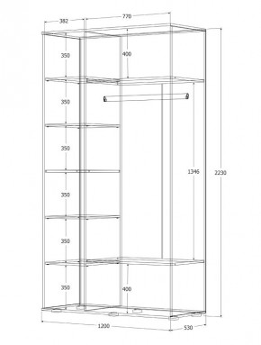 Шкаф Норден 1200 (Дуб Крафт золотой) в Покачах - pokachi.mebel24.online | фото 3