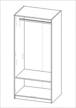 Шкаф ОРИОН двухдверный, цвет Дуб Сонома в Покачах - pokachi.mebel24.online | фото 2