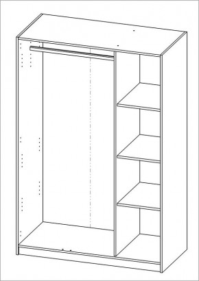 Шкаф ОРИОН трехдверный, цвет Дуб Венге в Покачах - pokachi.mebel24.online | фото 3