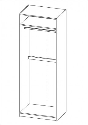 Шкаф ПЕГАС двухдверный, цвет Дуб Сонома в Покачах - pokachi.mebel24.online | фото 3