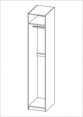 Шкаф ПЕГАС однодверный с рамочным фасадом, цвет белый в Покачах - pokachi.mebel24.online | фото 3