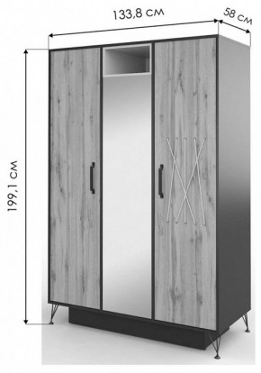 Шкаф платяной Нобира в Покачах - pokachi.mebel24.online | фото 3
