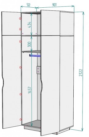 Шкаф "Аврора (H36)" в Покачах - pokachi.mebel24.online | фото 2