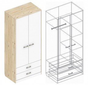 Шкаф "Милана" 2-х створчатый с 2 ящиками в Покачах - pokachi.mebel24.online | фото 3