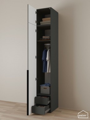 Шкаф с антресолью Linnea MHR-1A-3 2450х400х510 (Графит-М 11.1.25) в Покачах - pokachi.mebel24.online | фото 5