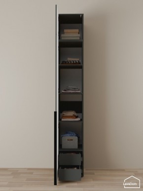 Шкаф с антресолью Linnea MHR-1A-4 2450х400х510 (Графит-М 11.1.25) в Покачах - pokachi.mebel24.online | фото 4