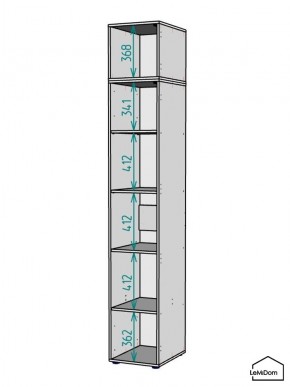 Шкаф с антресолью Linnea MHR-1POA-2 2450х400х510 (Белый-М 11.1.2) в Покачах - pokachi.mebel24.online | фото 3