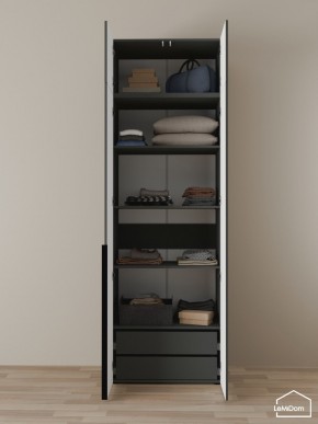 Шкаф с антресолью Linnea MHR-2A-3 2450х800х510 (Графит-М 11.1.25) в Покачах - pokachi.mebel24.online | фото 5