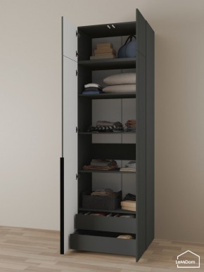 Шкаф с антресолью Linnea MHR-2A-3 2450х800х510 (Графит-М 11.1.25) в Покачах - pokachi.mebel24.online | фото 6