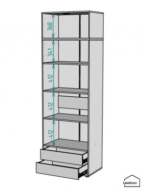 Шкаф с антресолью Linnea MHR-2A-4 2450х800х510 (Белый-М 11.1.2) в Покачах - pokachi.mebel24.online | фото 3