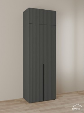 Шкаф с антресолью Linnea MHR-2A-4 2450х800х510 (Графит-М 11.1.25) в Покачах - pokachi.mebel24.online | фото