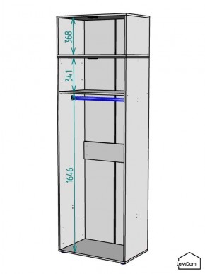 Шкаф с антресолью Linnea MHR-2POA-1 2450х800х510 (Белый-М 11.1.2) в Покачах - pokachi.mebel24.online | фото 3