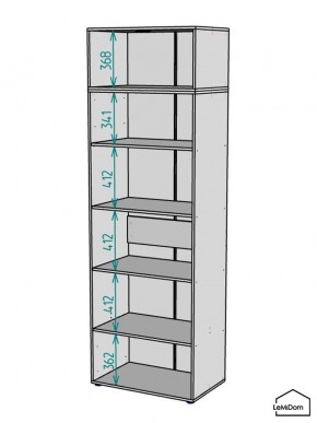 Шкаф с антресолью Linnea MHR-2POA-2 2450х800х510 (Белый-М 11.1.2) в Покачах - pokachi.mebel24.online | фото 3
