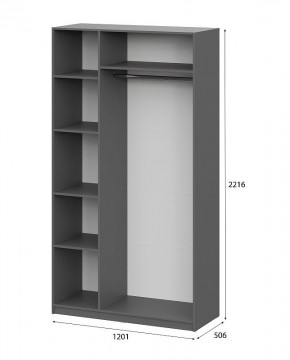 Шкаф ШК-5 (1200) Графит серый в Покачах - pokachi.mebel24.online | фото 5