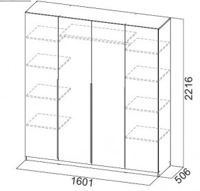 Шкаф ШК-5 (1600) Графит серый в Покачах - pokachi.mebel24.online | фото