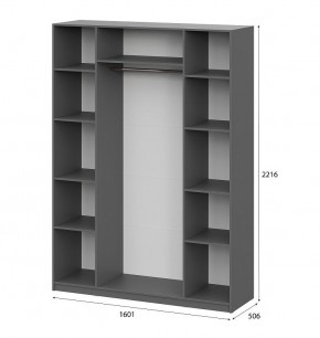 Шкаф ШК-5 (1600) Графит серый в Покачах - pokachi.mebel24.online | фото 5