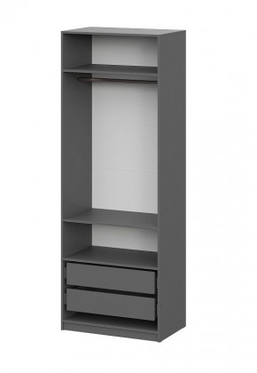 Шкаф ШК-5 + 2 полки + ящики (800) Графит в Покачах - pokachi.mebel24.online | фото 4