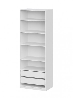 Шкаф ШК-5 + 4 полки + ящики (800) Белый текстурный в Покачах - pokachi.mebel24.online | фото