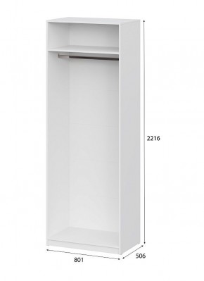 Шкаф ШК-5 (800) Белый текстурный в Покачах - pokachi.mebel24.online | фото 4