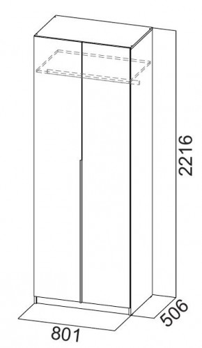 Шкаф ШК-5 (800) Графит серый в Покачах - pokachi.mebel24.online | фото