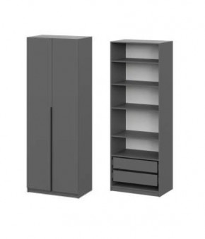 Шкаф ШК-5 + 4 полки + ящики (800) Графит в Покачах - pokachi.mebel24.online | фото