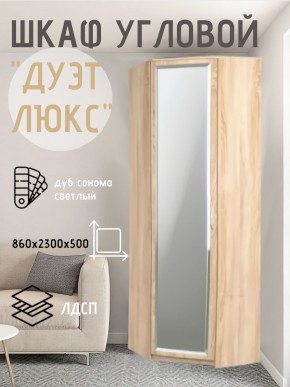 Шкаф угловой Дуэт Люкс с зеркалом в Покачах - pokachi.mebel24.online | фото