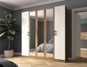 Шкаф Вегас 2000 Дуб крафт табачный/Дуб крафт белый в Покачах - pokachi.mebel24.online | фото 1