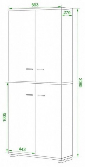 Шкаф-витрина Домино ПУ-30-3-ФС в Покачах - pokachi.mebel24.online | фото 2