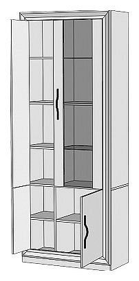 Шкаф-витрина Нобиле ШВтВ-ФСД-ФГК в Покачах - pokachi.mebel24.online | фото