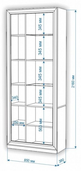 Шкаф-витрина Нобиле ШВтВ-ФСД-ФГК в Покачах - pokachi.mebel24.online | фото 3